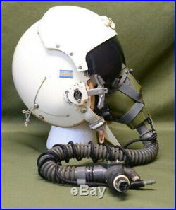 USAF Vietnam Korean War Era Fighter Pilot Helmet With Headset + Mic Oxygen Mask