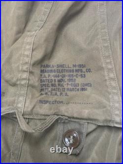 USGI Military Korean War Era M-1951 Fishtail Parka Shell Medium Nov 5 1952