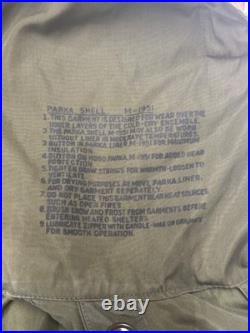 USGI Military Korean War Era M-1951 Fishtail Parka Shell Medium Nov 5 1952