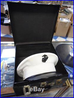 USMC Dress Hat Korean War Era sz 7 1/4 with box VINTAGE/COLLECTOR