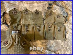 USMC M1923 M1 Garand Cartridge Belt w M1945 Suspenders & Canteen Korean War