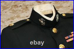 USMC Marine Corps Officer Dress Blue Uniform Named Korean War EGAs & Medallion