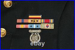 USMC Marine Corps Officer Dress Blue Uniform Named Korean War EGAs & Medallion