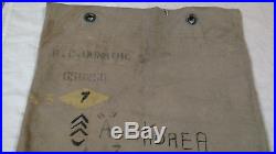 USMC PEARL HARBOR Korean War Chosin WWII Military Duffle Bag IDd Roy C Dunmire