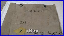 USMC PEARL HARBOR Korean War Chosin WWII Military Duffle Bag IDd Roy C Dunmire