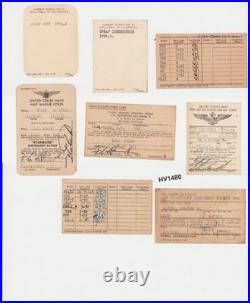 USN Aviator CDR EDMUND T CLARK Grouping Photos ID Stamp Medal Bar (NAS) Memphis
