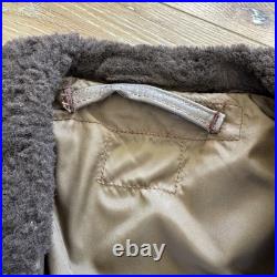 USN G1 Leather Bomber Jacket Mens 48 Korean War Era Military US Navy Flight 50s