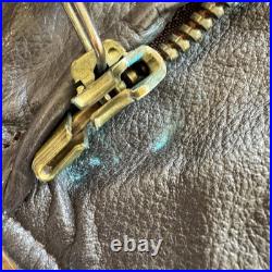 USN G1 Leather Bomber Jacket Mens 48 Korean War Era Military US Navy Flight 50s