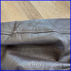 USN G1 Leather Bomber Jacket Mens 48 Korean War Era Military US Navy Flight 50s