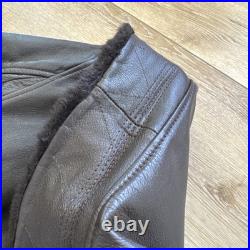 USN G1 Leather Bomber Jacket Mens 48 Korean War Era Military US Navy Flight 50s