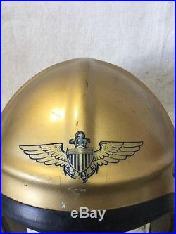 USN Navy H3 Gentexite Pilot Flight Helmet, Korean War Size Medium
