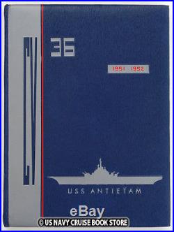 USS ANTIETAM CV-36 1951-1952 KOREAN WAR CRUISE BOOK & 33 rpm RECORD