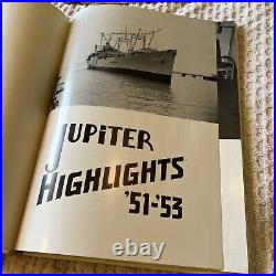 USS JUPITER AVS 8 Korea Cruise Book Korean War Photos Christmas Cards 1951-53