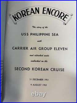 USS Philippine Sea (CV-47) 1951 1952 Korea Deployment Cruise Book