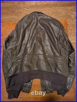 USS Tarawa Korean War Brill Brothers G-1 Sheepskin Flyers Jacket