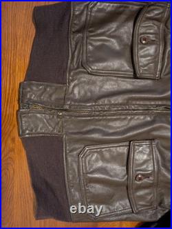 USS Tarawa Korean War Brill Brothers G-1 Sheepskin Flyers Jacket