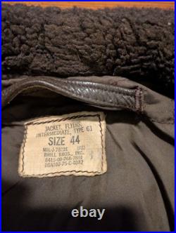USS Tarawa Korean War Brill Brothers G-1 Sheepskin Flyers Jacket