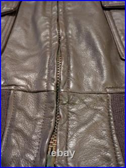 USS Tarawa Korean War Brill Brothers G-1 Sheepskin Flyers Jacket