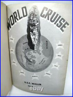 USS WALLER DDE-466 WORLD CRUISE BOOK 1951 Wonsan Bombing Korean War