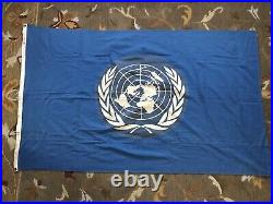 United Nations UN Korean War Vietnam Era Peacekeepers Cotton Battle Camp Flag