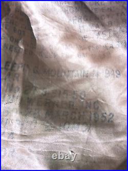 Us Army Feather Sleeping Bag Comforter Dated 1952 Korean War Usgi