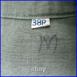 Us Army Utility Shirt Hbt 13 Stars Button 2nd Pattern 50's Korean War Size 38r