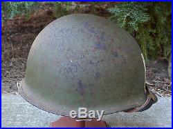 Us Mp Korean War Helmet Rear Seam Swivel Bale Wwii Mine Safety Appliances Liner
