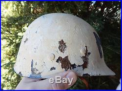 Us Mp Korean War Helmet Rear Seam Swivel Bale Wwii Mine Safety Appliances Liner