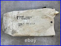 Usaf painted duffle bag pack 50s korean war white cotton
