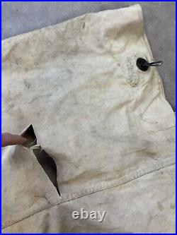 Usaf painted duffle bag pack 50s korean war white cotton