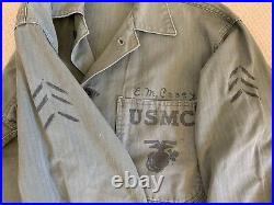 Usmc P41/47 Shirt Id'ed Korean War Veteran