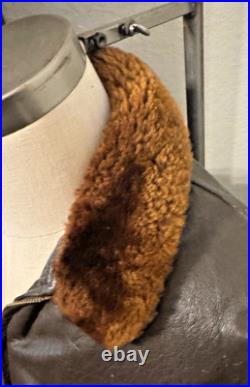 Usn G-1 Spec 55j14 Korean War Ear Flight Jacket Very Nice Cond Sz 44