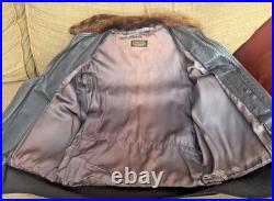 Usn G-1 Spec 55j14 Korean War Ear Flight Jacket Very Nice Cond Sz 44