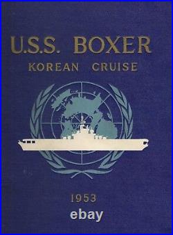 Uss Boxer Cv-21 Korean War Deployment Cruise Book Year Log 1953 U S Navy