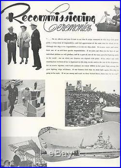 Uss Iowa Bb-61 Korean War Deployment Cruise Book Year Log 1951-52 Navy