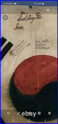 VERY RARE Original GI Signed KOREAN WAR Cloth Flag 38x32 from US Air Force Vet
