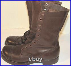 VINTAGE 1950s RED WING KOREAN WAR US ARMY COMBAT CAP TOE BOOTS! BROWN LEATHER 7D