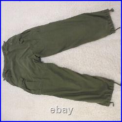 VINTAGE Army Trousers Medium Long M-51 Korean War Military 50s Double Knee