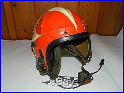 Vintage Gentex H-4 Korean War Era Us Navy Fighter Pilot Helmet Mic, Bag, Medium