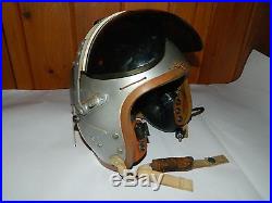 Vintage Gentex P4-a Korean War Era Us Navy Fighter Pilot Helmet With Visor Small