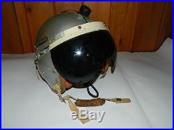 Vintage Gentex P4-a Korean War Era Us Navy Fighter Pilot Helmet With Visor Small