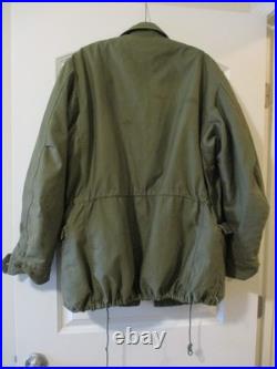 VINTAGE KOREA ISSUED HEAVY FIELD JACKET SHELL (1952 Sz M) LINER (1951 Sz L)
