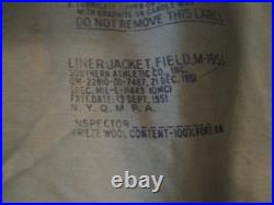 VINTAGE KOREA ISSUED HEAVY FIELD JACKET SHELL (1952 Sz M) LINER (1951 Sz L)