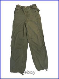 VINTAGE US ARMY FIELD TROUSERS PANTS M51 1951 KOREAN WAR Adjustable Sizing NOS