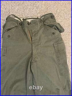 VINTAGE US ARMY FIELD TROUSERS PANTS M51 1951 KOREAN WAR Adjustable Sizing NOS