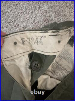 VINTAGE US ARMY FIELD TROUSERS PANTS M51 1951 KOREAN WAR Adjustable Sizing NOS