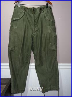 VINTAGE US ARMY KOREAN WAR M51 FIELD CARGO PANTS short medium