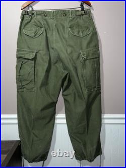 VINTAGE US ARMY KOREAN WAR M51 FIELD CARGO PANTS short medium