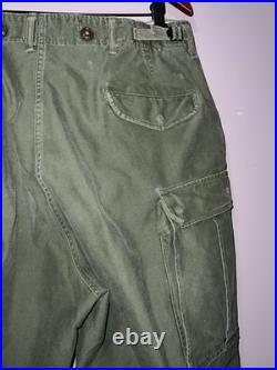 VINTAGE US ARMY KOREAN WAR M51 FIELD CARGO PANTS short medium