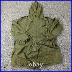 VINTAGE US Army Jacket Green Fishtail Parka Shell M1951 Korean War Military Coat